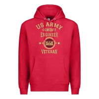 Cardinal US Army Combat Engineer Combat Engineer Veteran Gift Premium Hoodie - minhPixels