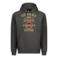 Charcoal Heather US Army Combat Engineer Combat Engineer Veteran Gift Premium Hoodie - minhPixels