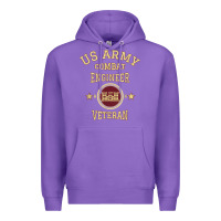 Purple US Army Combat Engineer Combat Engineer Veteran Gift Premium Hoodie - minhPixels