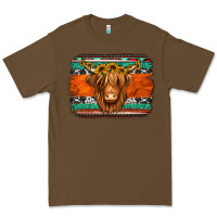 Cacao highland cow western background Premium Tee - Jasminsmagicworld