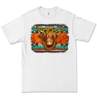 White highland cow western background Premium Tee - Jasminsmagicworld