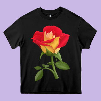 Ketchup And Mustard Rose Heavy Core Tee Designed By Lillyallendesigns