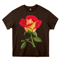 Chocolate Brown Ketchup And Mustard Rose Heavy Core Tee - LillyAllenDesigns