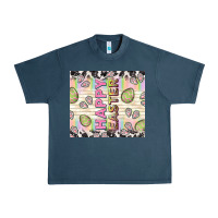 Midnight Navy happy easter with cowhide Urban Heavy Tee - TumblerDesignByShophia