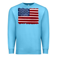 Ocean Blue american flag Premium Sweatshirt - Artiststas