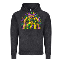 Vintage Black mardi gras rainbow and fleur de lis Vintage Hoodie - CowGirlArtShop