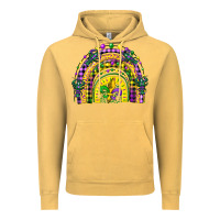 Vintage Mustard mardi gras rainbow and fleur de lis Vintage Hoodie - CowGirlArtShop