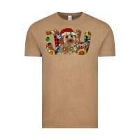 Vintage Coffee Cockapoo Christmas Joy Vintage Tee - RanaPortraitStore