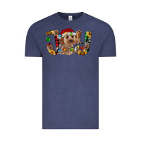 Vintage Denim Cockapoo Christmas Joy Vintage Tee - RanaPortraitStore