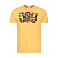 Vintage Mustard Cockapoo Christmas Joy Vintage Tee - RanaPortraitStore