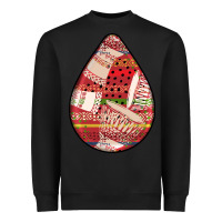 Black african fabric pattern teardrop earrings 3 Heavyweight Sweatshirt - BundleAndBundleShop