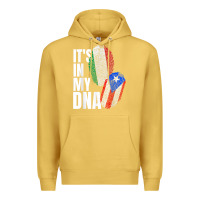 Antique Gold Italian And Puerto Rican DNA Mix Flag Heritage Gift Premium Hoodie - minhPixels