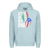 Blue Mist Italian And Puerto Rican DNA Mix Flag Heritage Gift Premium Hoodie - minhPixels