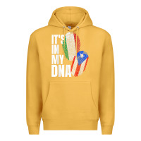 Mustard Italian And Puerto Rican DNA Mix Flag Heritage Gift Premium Hoodie - minhPixels