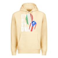 Pina Colada Italian And Puerto Rican DNA Mix Flag Heritage Gift Premium Hoodie - minhPixels