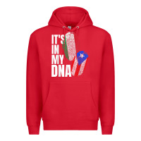 Red Italian And Puerto Rican DNA Mix Flag Heritage Gift Premium Hoodie - minhPixels