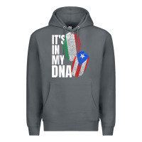 Rock Italian And Puerto Rican DNA Mix Flag Heritage Gift Premium Hoodie - minhPixels