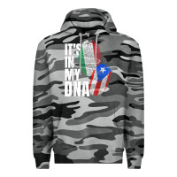 Slate Camo Italian And Puerto Rican DNA Mix Flag Heritage Gift Premium Hoodie - minhPixels