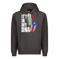 Smoke Italian And Puerto Rican DNA Mix Flag Heritage Gift Premium Hoodie - minhPixels