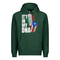Sports Green Italian And Puerto Rican DNA Mix Flag Heritage Gift Premium Hoodie - minhPixels