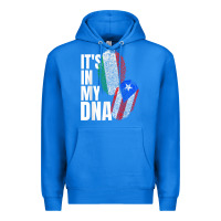 True Royal Italian And Puerto Rican DNA Mix Flag Heritage Gift Premium Hoodie - minhPixels