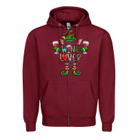 Burgundy I'm The wine Lover Elf Zipper Hoodie - CowhideDigitalArt