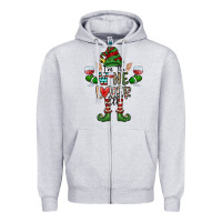 Heather Grey I'm The wine Lover Elf Zipper Hoodie - CowhideDigitalArt
