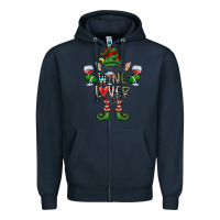 Navy I'm The wine Lover Elf Zipper Hoodie - CowhideDigitalArt