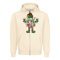 Sandshell I'm The wine Lover Elf Zipper Hoodie - CowhideDigitalArt