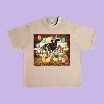 Cow And Chick Easter Urban Heavy Tee Designed By Tumblerdesignbyshophia