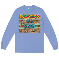 Colony Blue He is risen tumbler Easter Day Long Sleeve Tee - HowdyJamesFarm