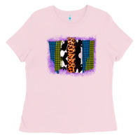 Bubblegum Pink Purple Glitter Western Farm Life Brush Strokes Ladies Tee - Bettercallsaul