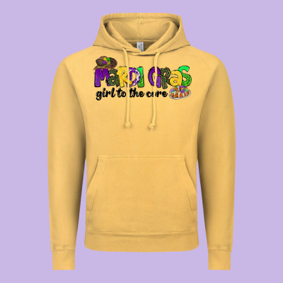 Mardi Gras Girl To The Core Vintage Hoodie Designed By Cowgirlartshop