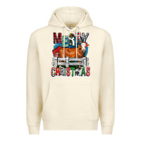Sandshell merry christmas simmental cow Premium Hoodie - FaDigitalArtStudio