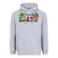 Heather Grey be salty Heavyweight Hoodie - Artiststas