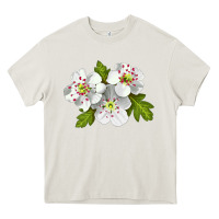 Cream Hawthorn Flower Heavy Core Tee - LillyAllenDesigns