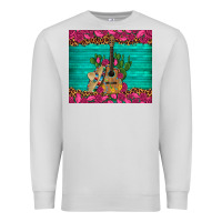 Dove Grey mexican guitar roses cactus sombrero Premium Sweatshirt - Artiststas