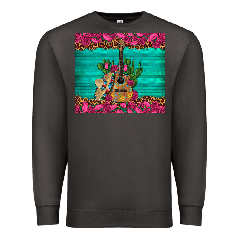 Mexican Guitar Roses Cactus Sombrero Premium Sweatshirt by Artiststas | Teevron