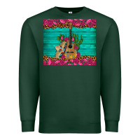 Sports Green mexican guitar roses cactus sombrero Premium Sweatshirt - Artiststas