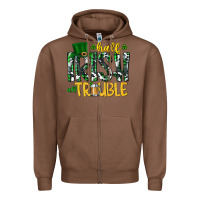 Chestnut Half Irish All Trouble Zipper Hoodie - CowhideDigitalArt