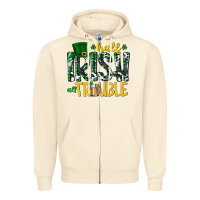 Sandshell Half Irish All Trouble Zipper Hoodie - CowhideDigitalArt