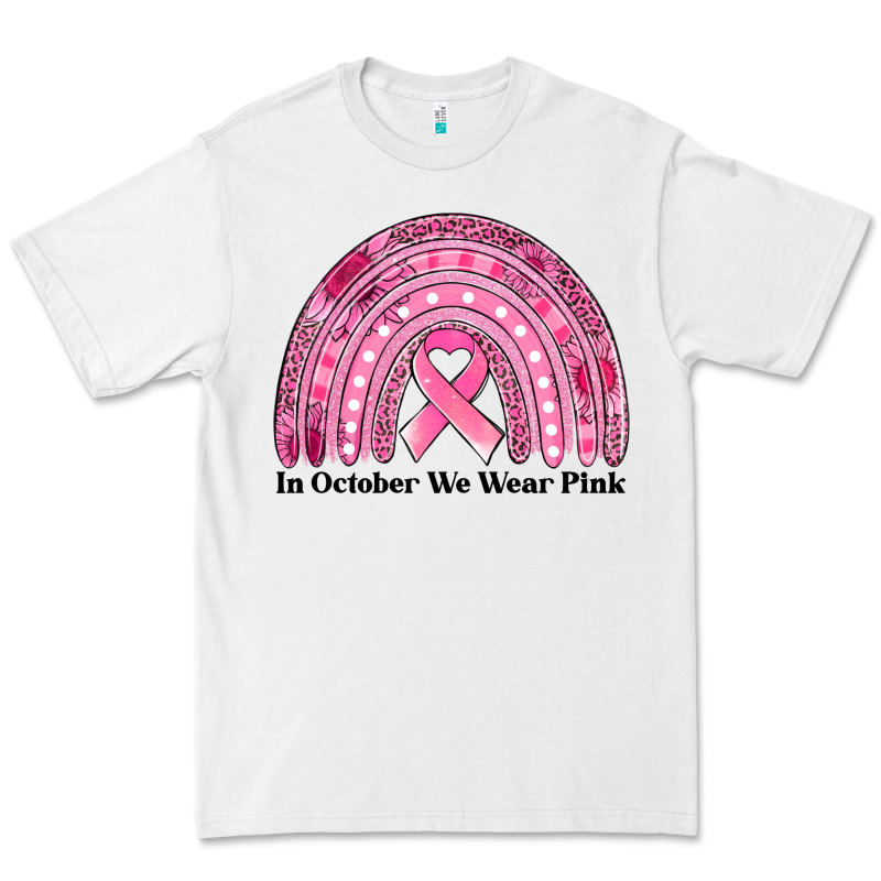 In October We Wear Pink Breast Cancer Awareness Rainbow Premium Tee by Jasminsmagicworld | Teevron