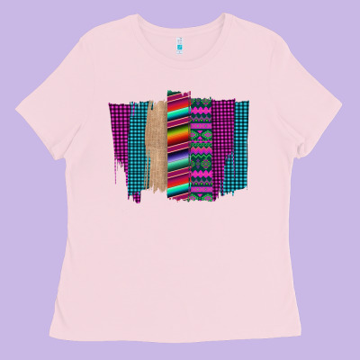 Western Farm Life Serape Brush Stroke Ladies Tee Designed By Bettercallsaul