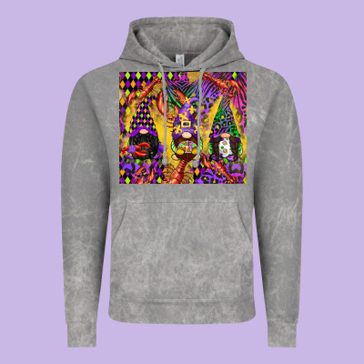 Mardi Gras Gnome Vintage Hoodie Designed By Cowgirlartshop