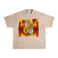 Tigers With Scratches Urban Heavy Tee | Teevron