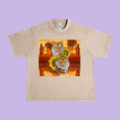Tigers With Scratches Urban Heavy Tee Designed By Tumblerdesignbyshophia