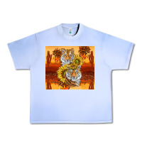 Grape Ice tigers with scratches Urban Heavy Tee - TumblerDesignByShophia