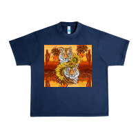 Navy tigers with scratches Urban Heavy Tee - TumblerDesignByShophia