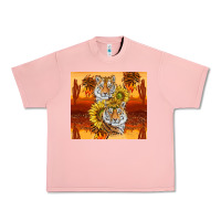 Salmon tigers with scratches Urban Heavy Tee - TumblerDesignByShophia