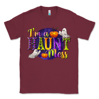 Burgundy I'm a Haunt Mess Classic Tee - texasbilliewilder